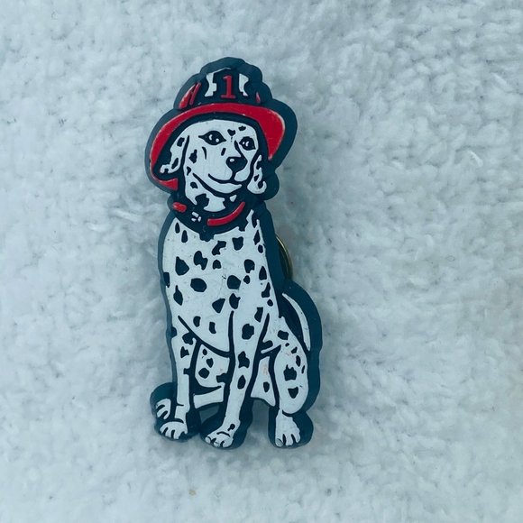 Jewelry - Firehouse Dalmation Dog Fire Hat Tie Tack Lapel Pin Jewelry Brooch Plastic